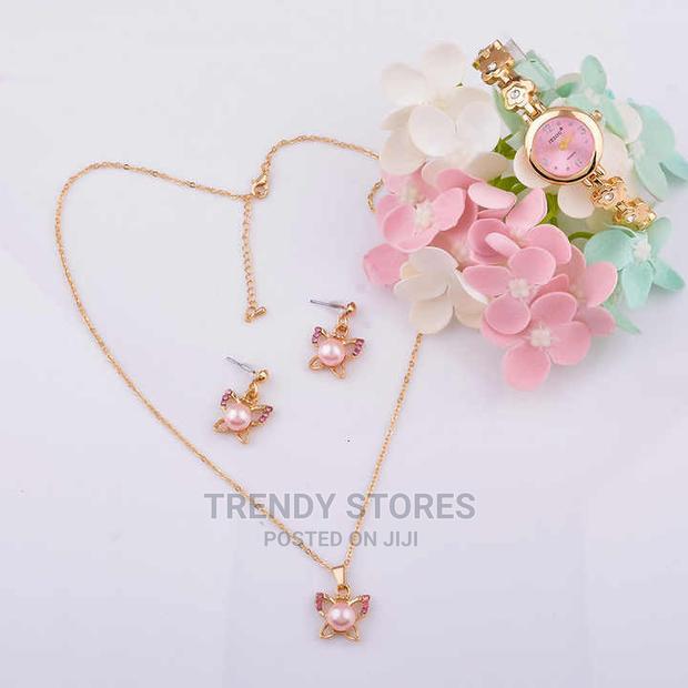 Ladies Stylish Watch Necklace Earing Gift Set