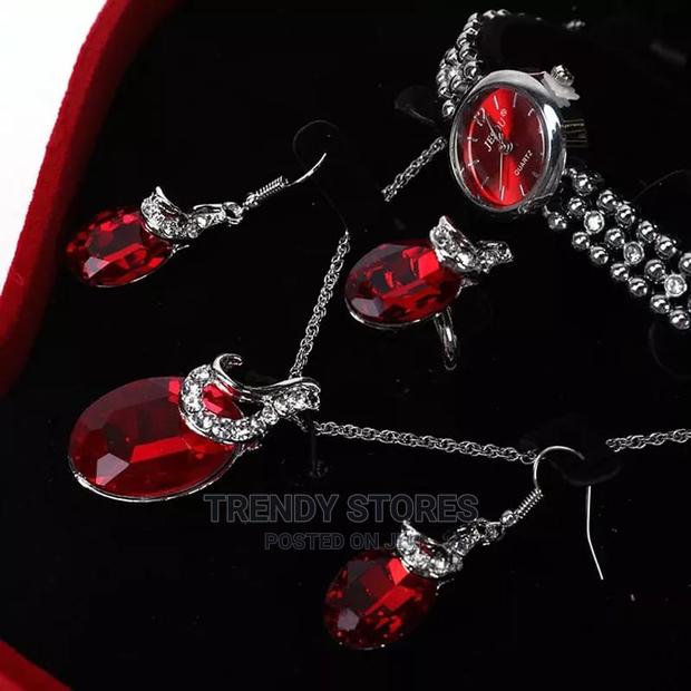Glamour Stylish Watch Plus Necklace and Earings