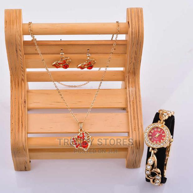 Elegant Watch Plus Necklace Earings Gift Set - main view
