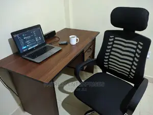 1.2 Mtrs Office Desk Plus High Back Recliner Headrest Chair