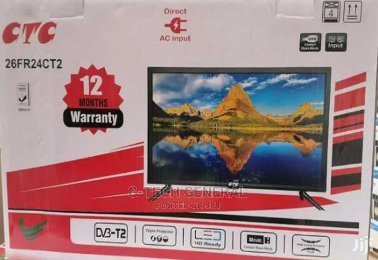 CTC 26 Inch Digital Led Tv With FREE TO AIR CHANNELS
