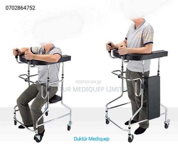 Practical Walker/ Skid Stand/ Frame With Seat Rehabilitation - main view