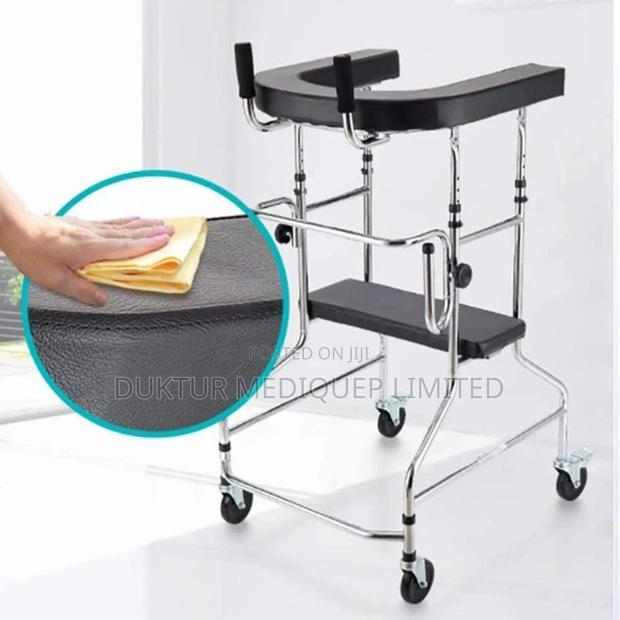 Practical Walker/ Skid Stand/ Frame With Seat Rehabilitation - thumbnail 6