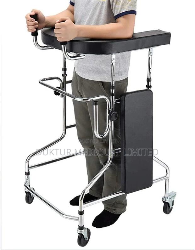 Practical Walker/ Skid Stand/ Frame With Seat Rehabilitation - thumbnail 8