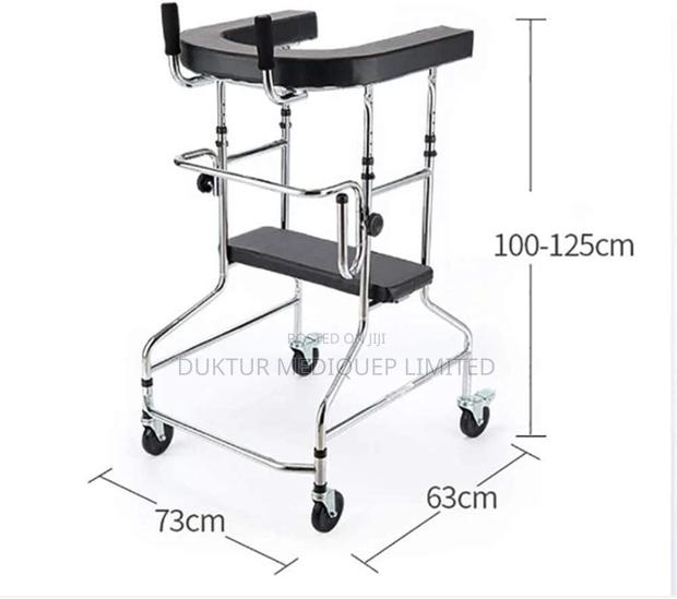 Practical Walker/ Skid Stand/ Frame With Seat Rehabilitation - thumbnail 9