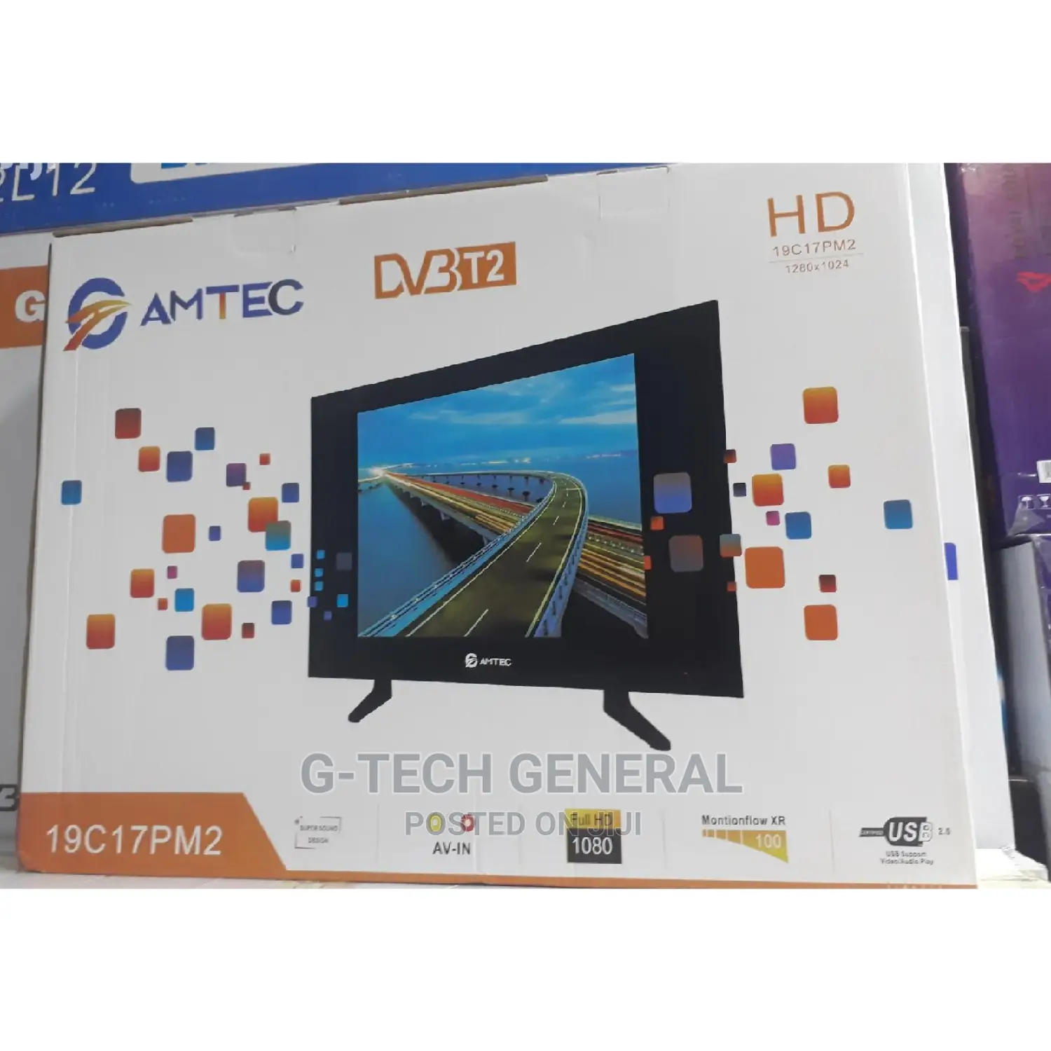 Amtec 19'' Inches,HD LED Digital TV,AC/DC,USB+HDMI