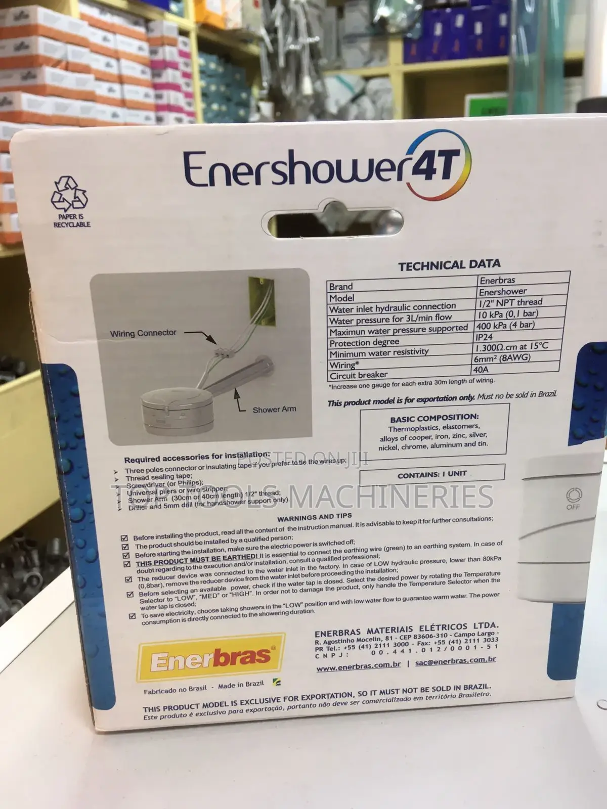 Enershower 4t Instant Hot Shower Heater Head