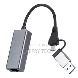 USB Type-C Hub Gigabit Ethernet 1000M RJ45 Network Adapter U