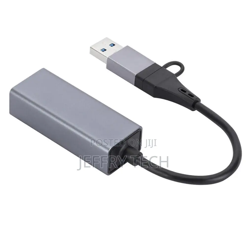 USB Type-C Hub Gigabit Ethernet 1000M RJ45 Network Adapter U