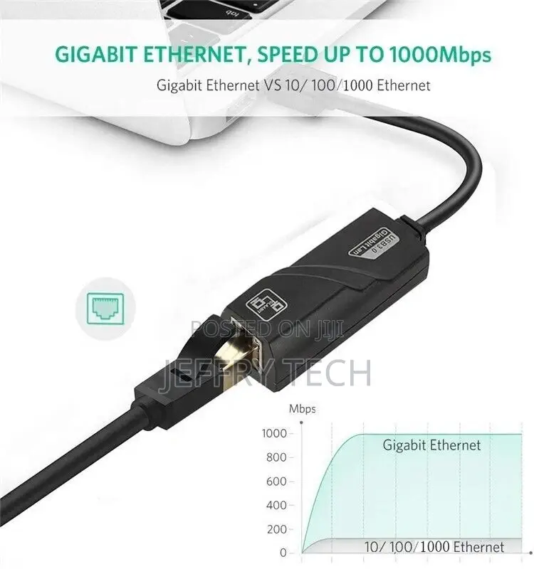 USB 3.0 to Mbps Gigabit RJ45 Ethernet Network LA