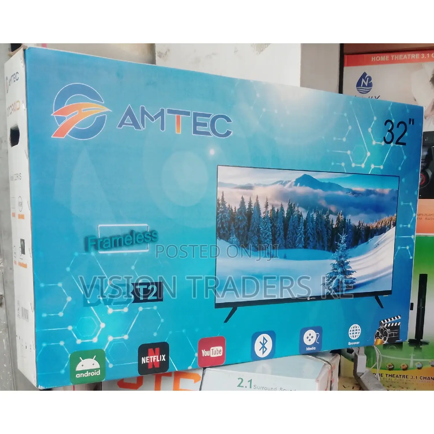Amtec 32 Inches Smart Android Frameless Tv