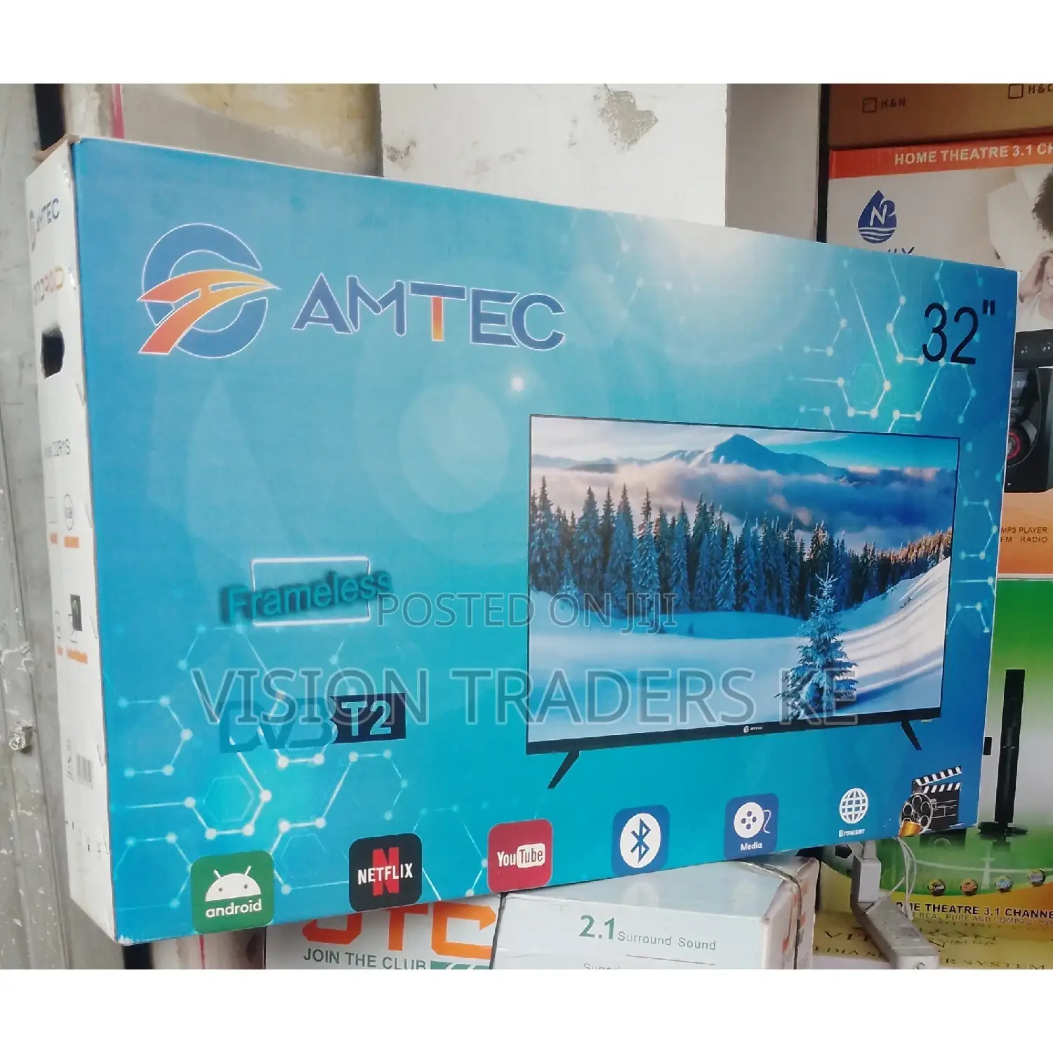 Amtec 32 Inches Smart Android Frameless Tv