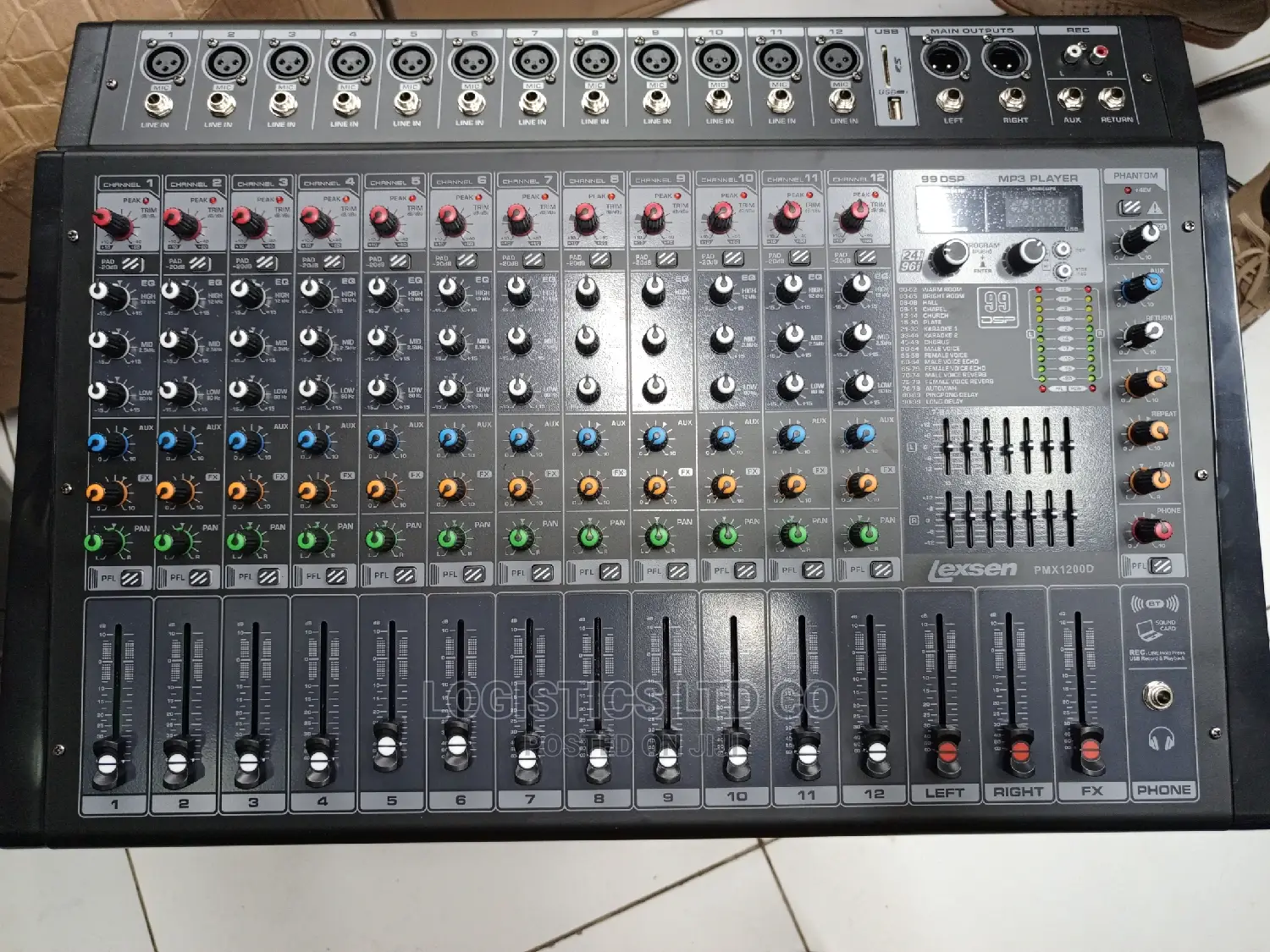 12 Channel Powered Mixer Amplifier With USB and Bluetooth
