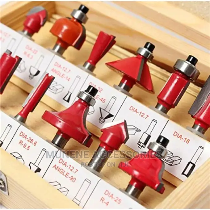 12pc Router Bit Set Wood Working Milling Cutters MDF Styling