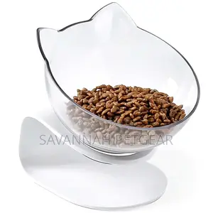 Luxury Single Raised Cat Bowl, Anti-Slip Bottom