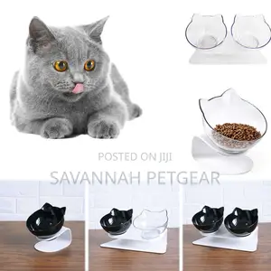 Luxury Single Raised Cat Bowl, Anti-Slip Bottom
