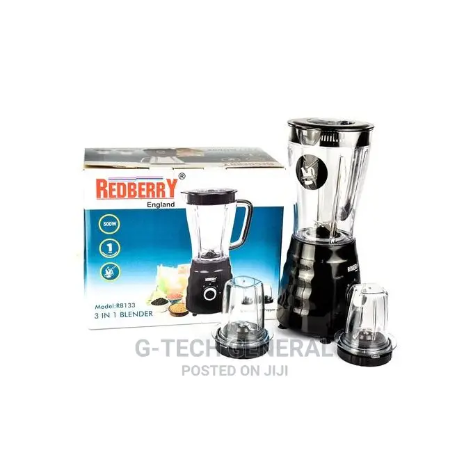 Redberry 3 in 1 Blender - 500W - Black.
