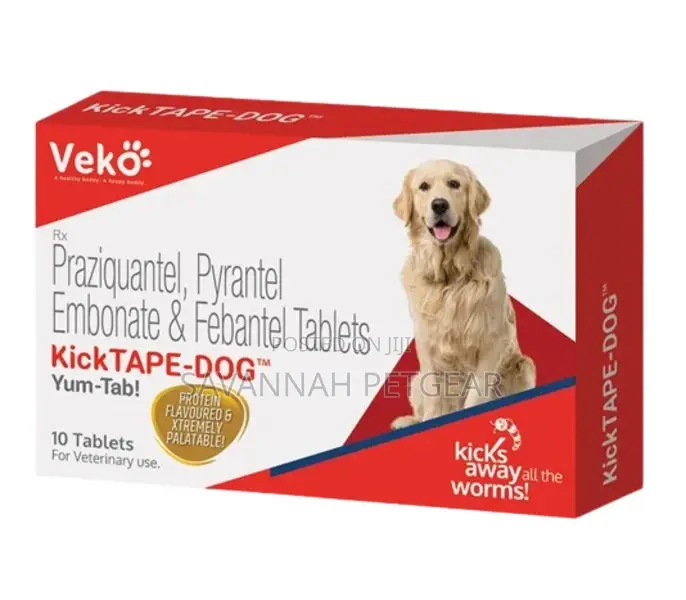 Veko Kick-Tape Dog Dewormer, Meat Flavoured, Broad Spectrum