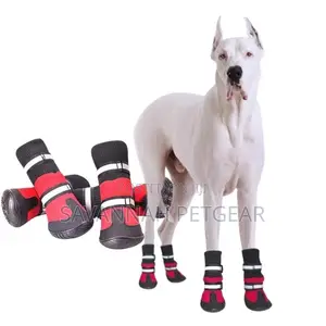 Anti-Slip Extended Cuff Length Dog Boots, for Small-Large Do