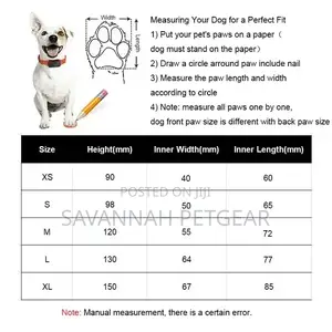 Anti-Slip Extended Cuff Length Dog Boots, for Small-Large Do