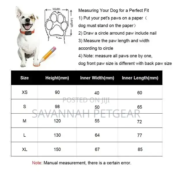 Anti-Slip Extended Cuff Length Dog Boots, for Small-Large Do