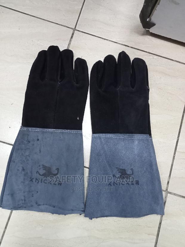 Two - Coloured Leather Gloves - main view
