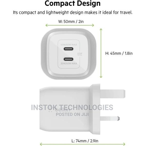 Belkin Boostcharge PRO Dual 65W Usb-C Gan Wall Charger - main view