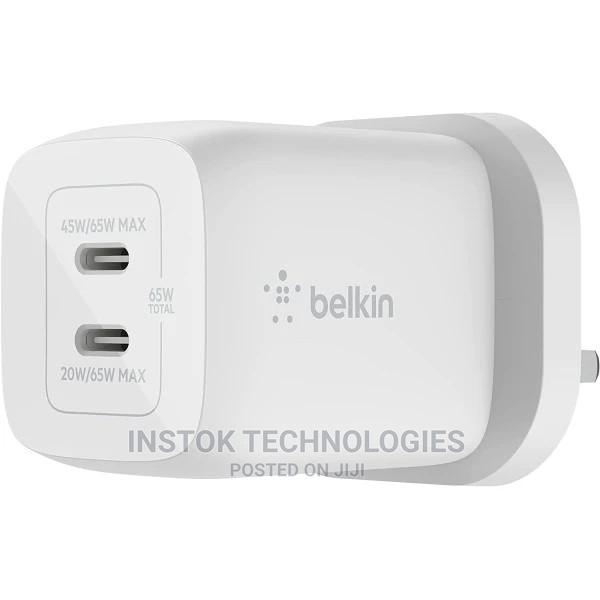 Belkin Boostcharge PRO Dual 65W Usb-C Gan Wall Charger - thumbnail 2
