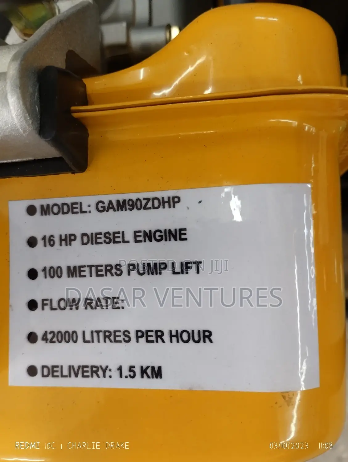 Rhino Water Pump 16hp