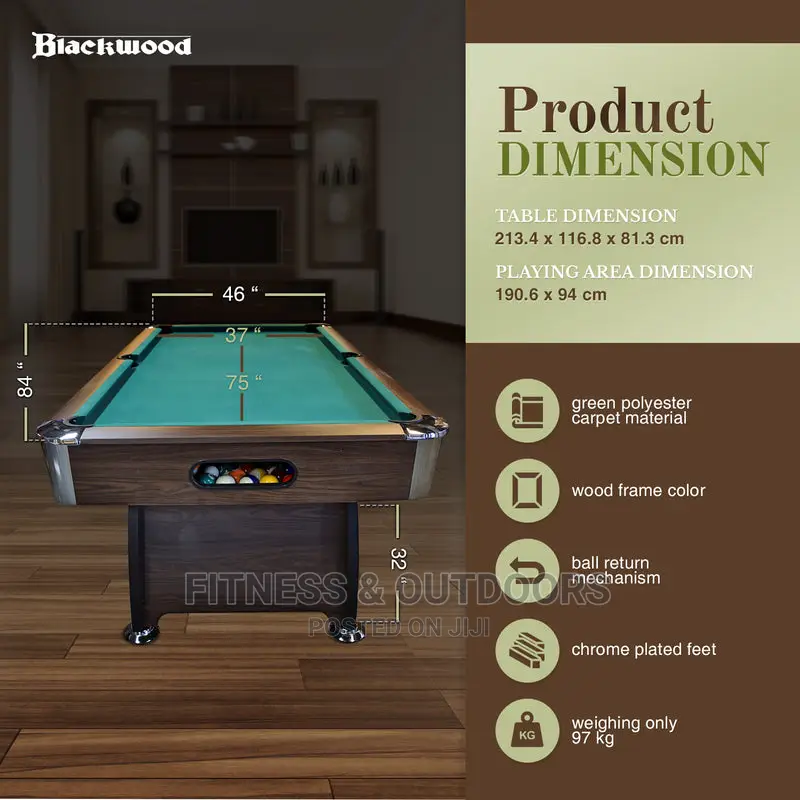 Pool Tables (Blackwood) Home Office Use in Karen Sports Equipment