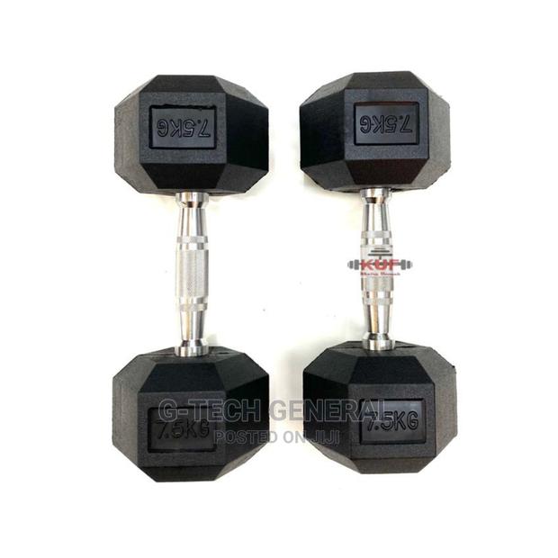 Generic Rubber Coated 7.5kg Pair Hexagonal