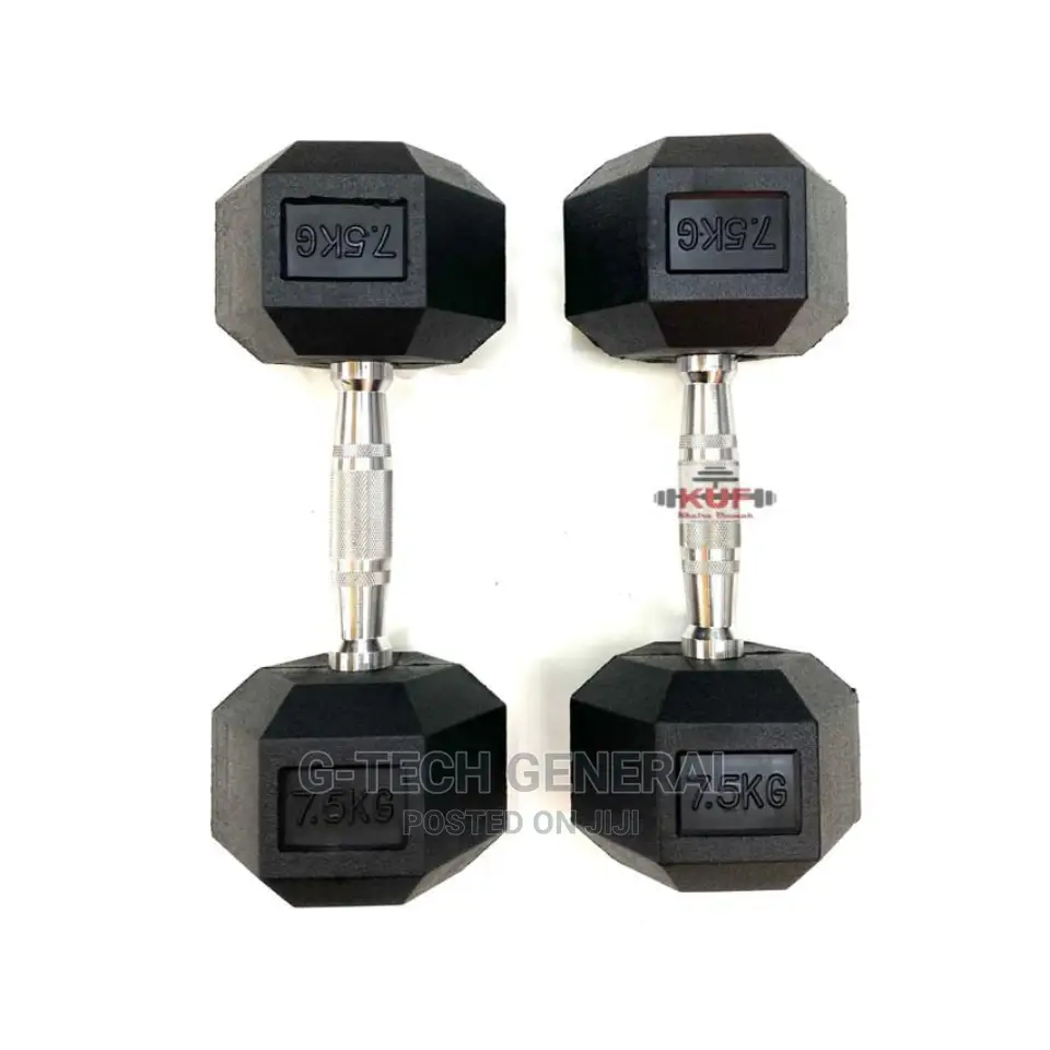 Generic Rubber Coated 7.5kg Pair Hexagonal