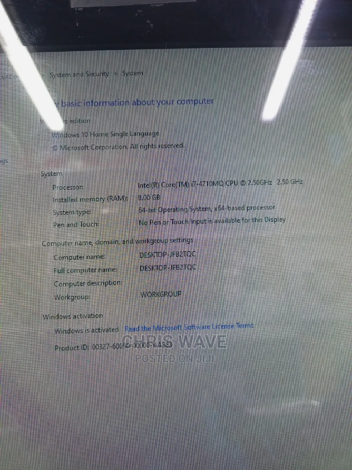 Desktop Computer 8GB Intel Core I7 HDD 1T