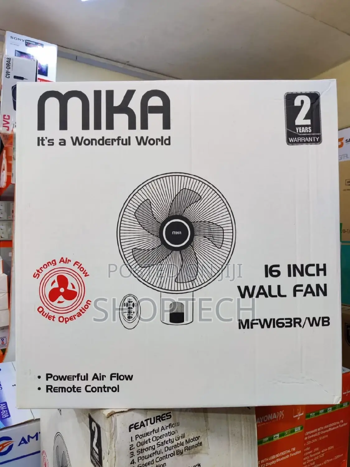*Mika Wall Fan With Remote