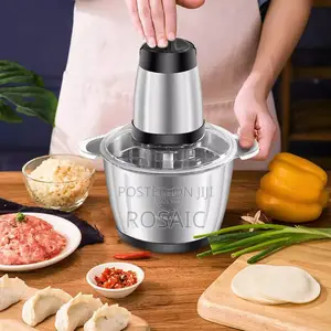 *Stainless Steel Electric Chopper (Heavy Duty) 3L Capacity