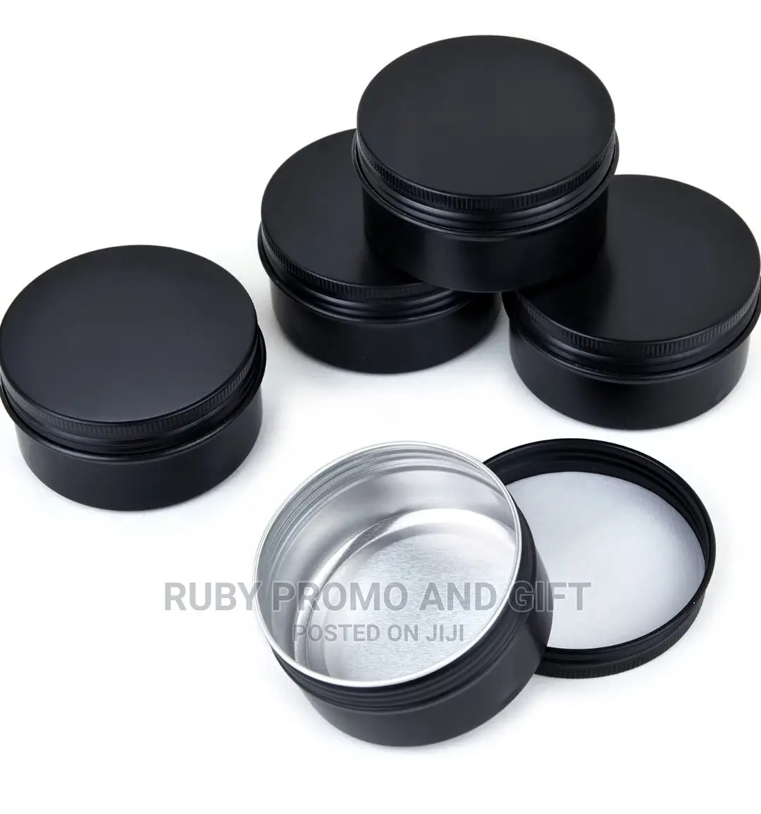 200g Matte Black Aluminium Jars