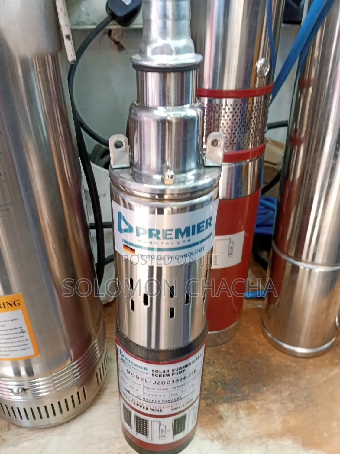 Premier 50m 250W Head Solar Submersible Pump