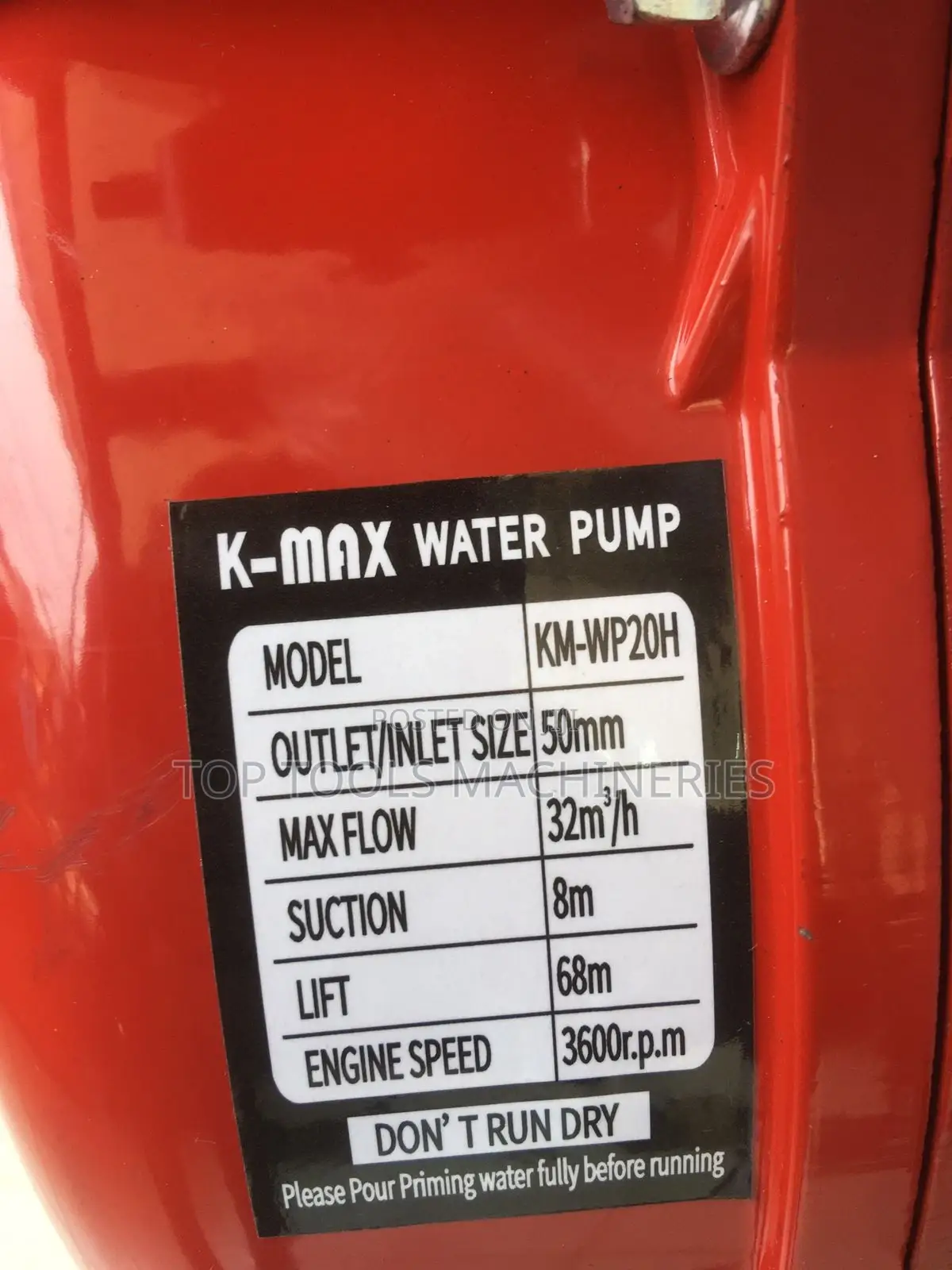 K-Max 2'' High Pressure Gasoline Water Pump
