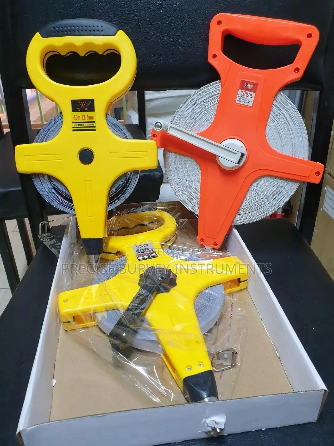 100m Tape Measure (Steel,Linen and Fiberglass)