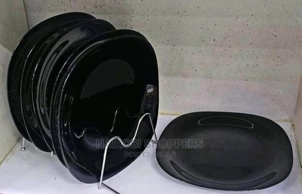 Quality Black Square Plates - main view