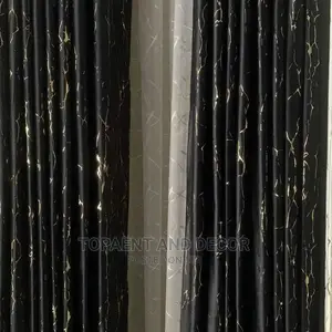 Black and Gold Velvet Window Curtains Drapes House Curtains