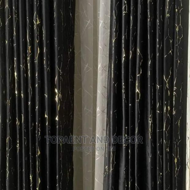 Black and Gold Velvet Window Curtains Drapes House Curtains