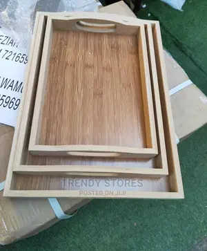 Set of 3pcs Bamboo Serving Tray