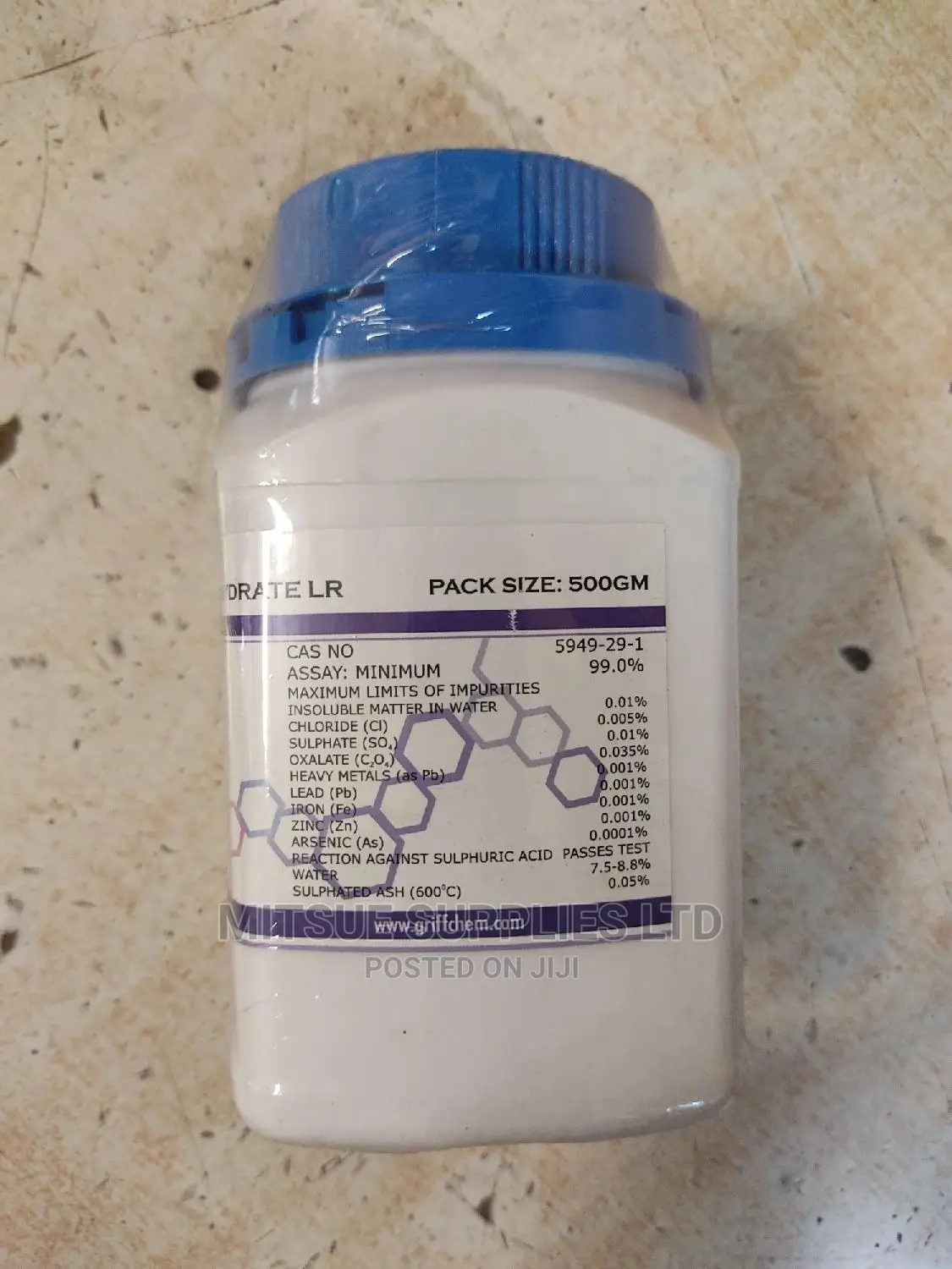 Citric Acid Monohydrate LR 500G