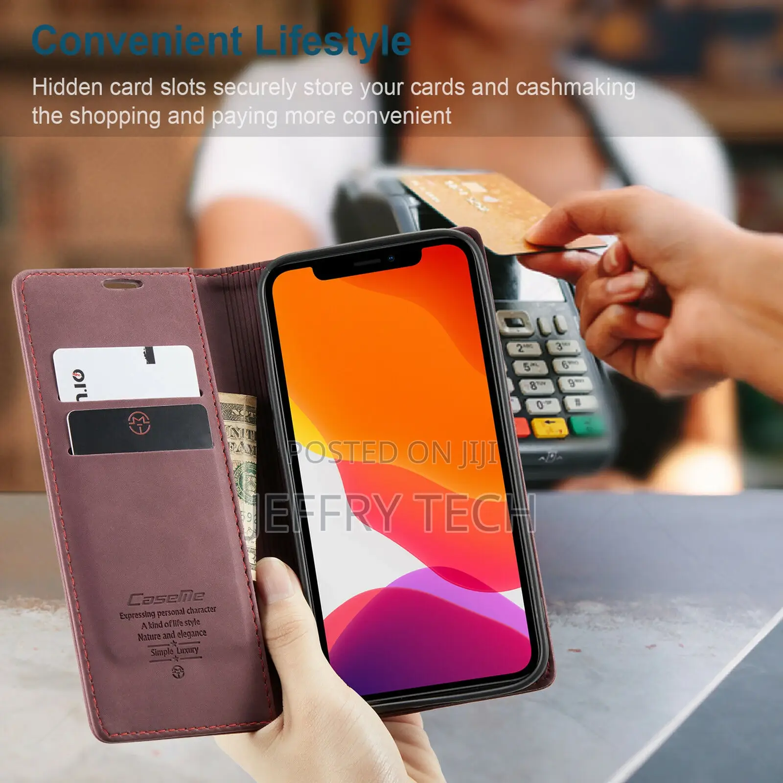iPhone 14 13 12 Pro Max 11 XS XR 876 Leather Wallet Case Mag