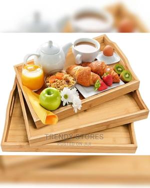 Set of 3pcs Bamboo Serving Tray - thumbnail 2
