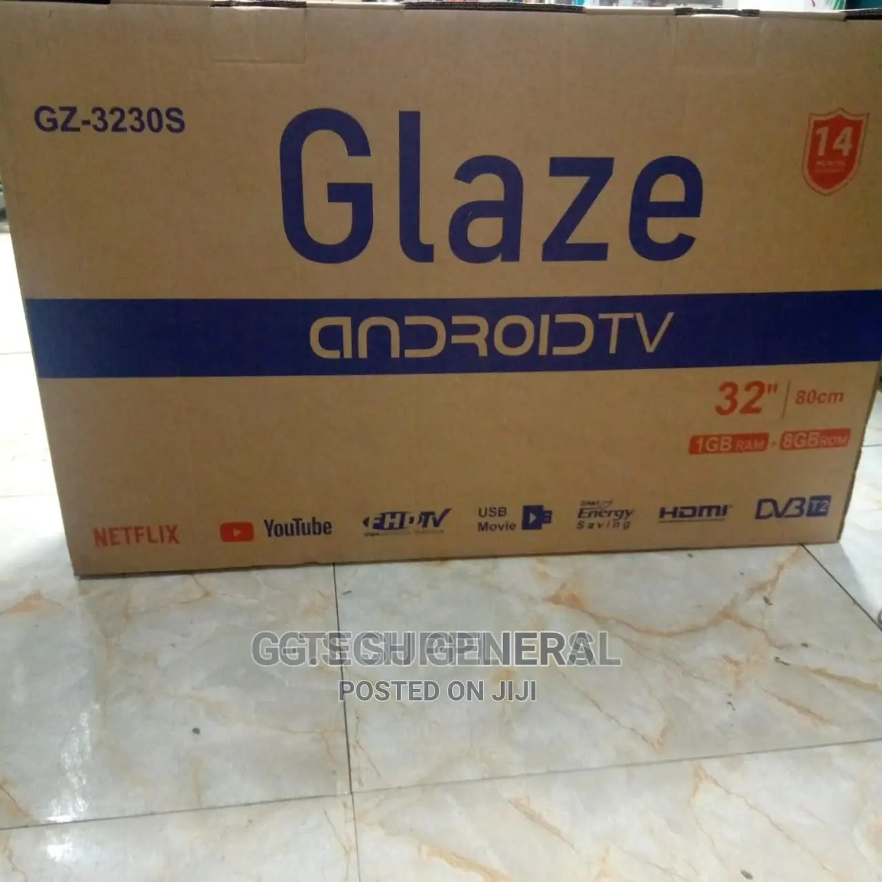Glaze 32" Inch Smart Android Fhd Wifi TV 1gb RAM 8gb Rom