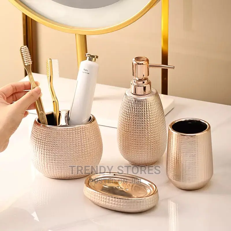 Rose Gold Ceramic Bathroom Accessories