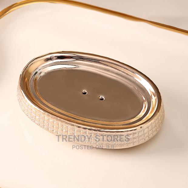 4pcs Rose Gold Ceramic Toiletry Set - thumbnail 2