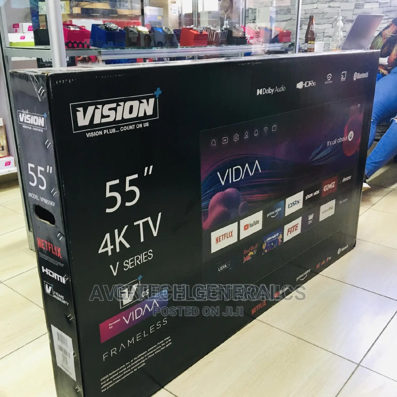 Vision Plus 55" Inch Frameless Ultra Hd Smart Tv